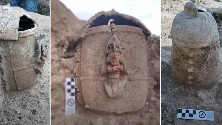 Descubrimientos Arqueológicos en el Tramo Siete del Tren Maya: Hallazgo de una Urna Funeraria con la Imagen del ‘Dios del Maíz’