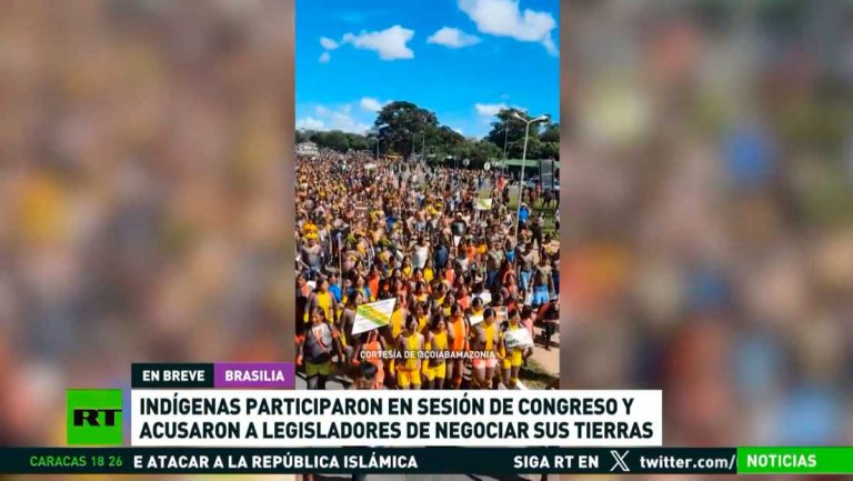 Indígenas de Brasilia participan en sesión de Congreso y acusan a legisladores de negociar sus tierras