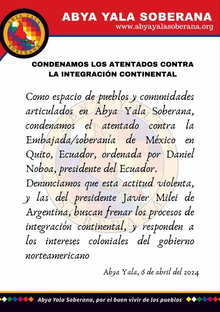 Comunicado Abya Yala