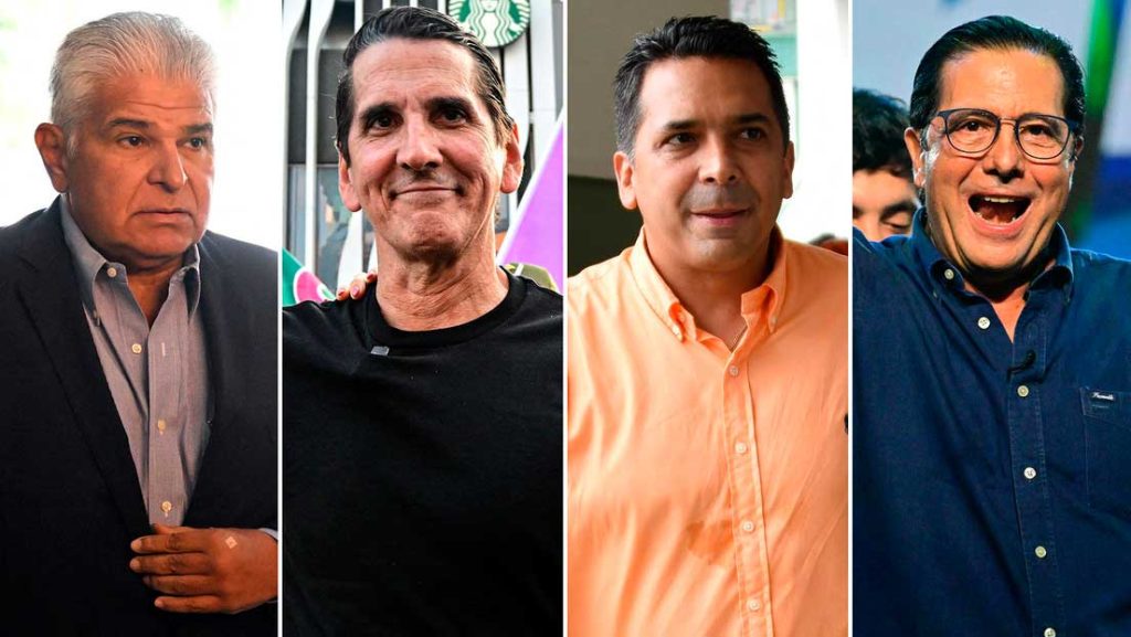 José Raúl Mulino / Rómulo Roux / Ricardo Lombana / Martín Torrijos AFP