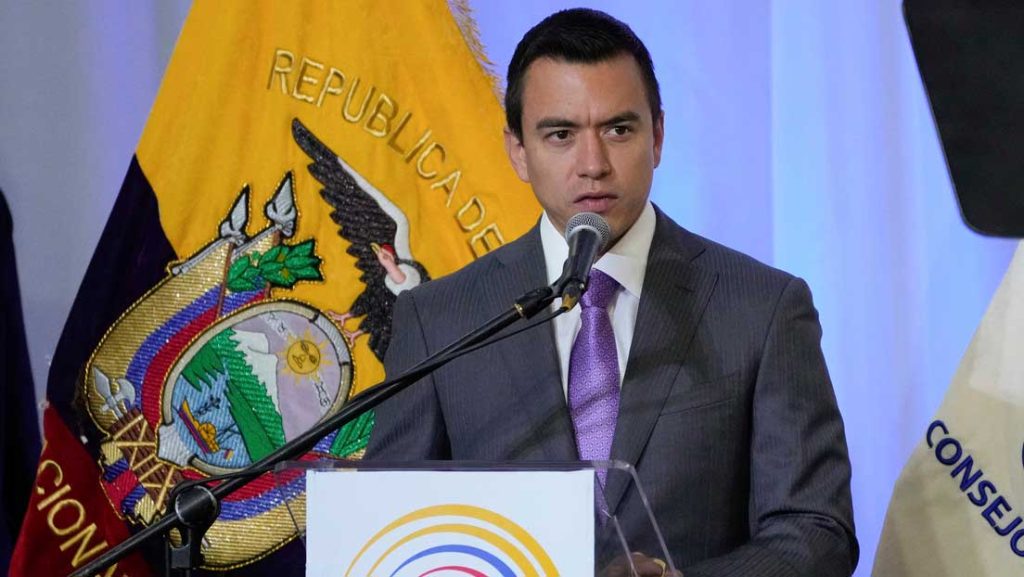 El presidente de Ecuador, Daniel Noboa.