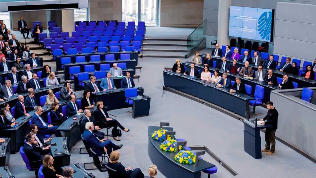 Vladímir Zelenski en el Bundestag