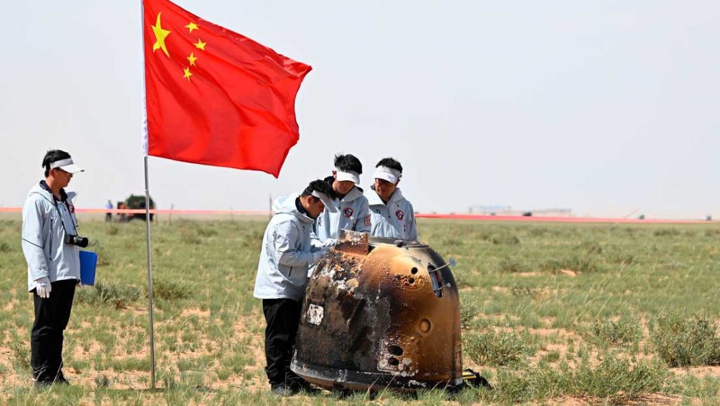 Foto: El módulo de retorno de la misión Chang'e-6