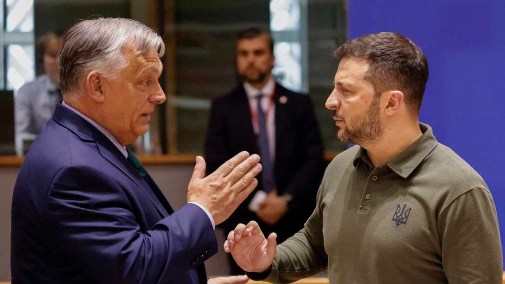 Foto: El primer ministro húngaro, Viktor Orbán, y Vladímir Zelenski.