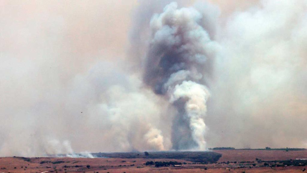 Foto: Región de Alta Galilea en el norte de Israel tras un ataque desde el sur del Líbano