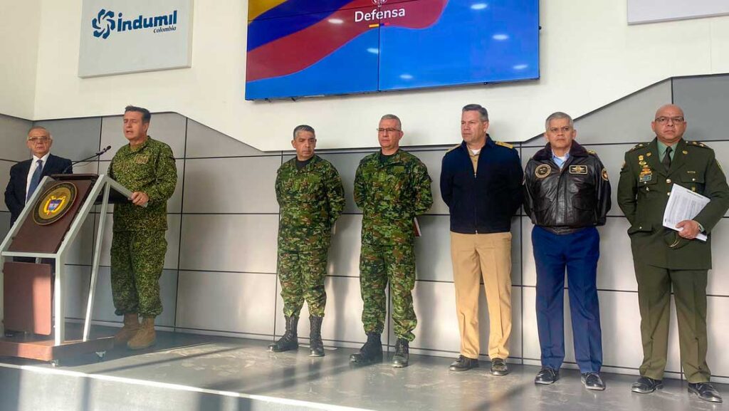 Foto: Rueda de prensa del ministro de Defensa de Colombia