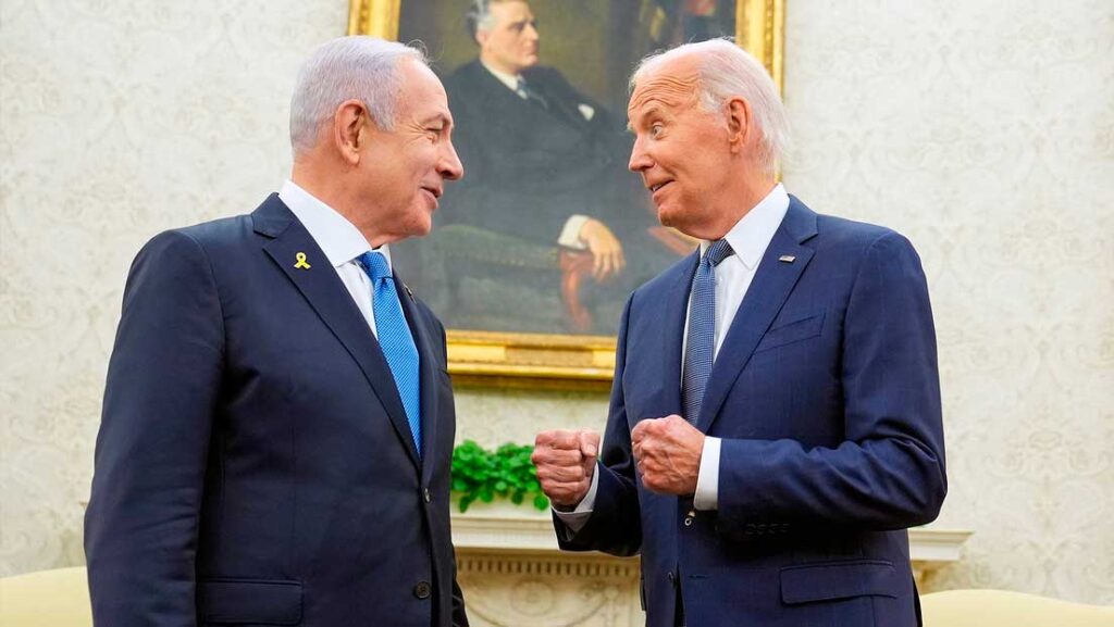 Foto: El primer ministro de Israel, Benjamín Netanyahu, y el presidente de EE.UU., Joe Biden.