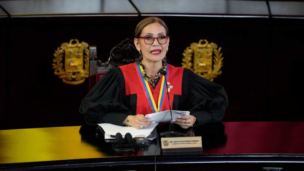 Caryslia Rodríguez, presidenta del Tribunal Supremo de Justici