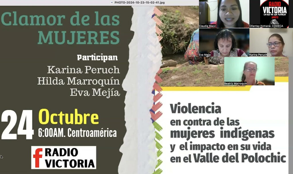 Violencia en contra de las mujeres indígenas y el impacto en sus vidad en el Valle del Polochic