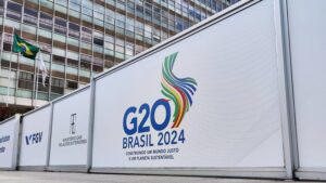 Cartel del G20, Río de Janeiro (Brasil), el 15 de noviembre de 2024. dts Nachrichtenagentur / Legion-Media