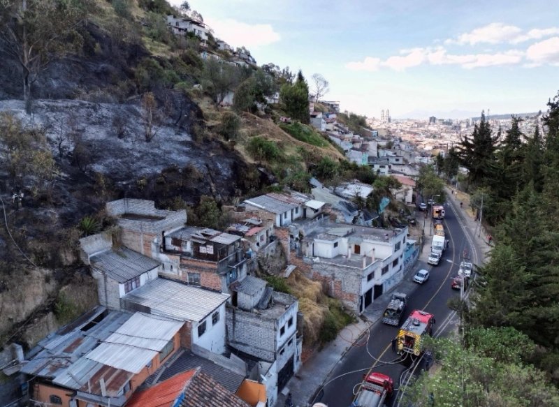 Un poblado en Quito, Ecuador, el 12 de septiembre de 2024. Foto Afp