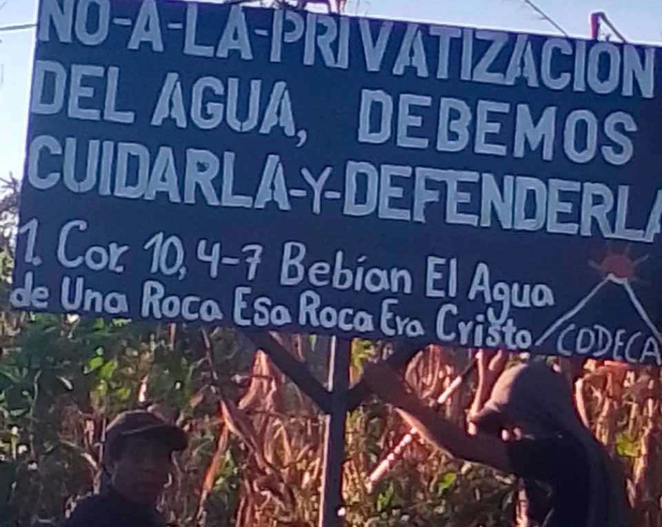 Lo de la fundamentación bíblica está bien, pero aunque no lo dijera la Biblia, la defensa del agua signo de vida se debe hacer, sin agua no hay vida