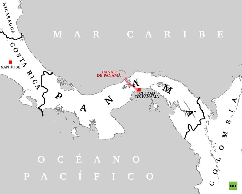 Ubicación del Canal de Panamá RT