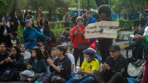 Protesta por la desaparición de cuatro menores el 8 de diciembre de 2024 en Las Malvinas, Guayaquil Veronica Lombeida / SOPA Images / LightRocket / Gettyimages.ru