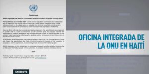 La Misión de la ONU en Haití llama a redoblar los esfuerzos para el restablecimiento de la paz social