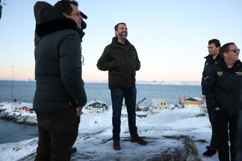 Donald Trump Jr. durante su visita a Groenlandia, 7 de enero de 2025 Emil Stach / Ritzau Scanpix / AP