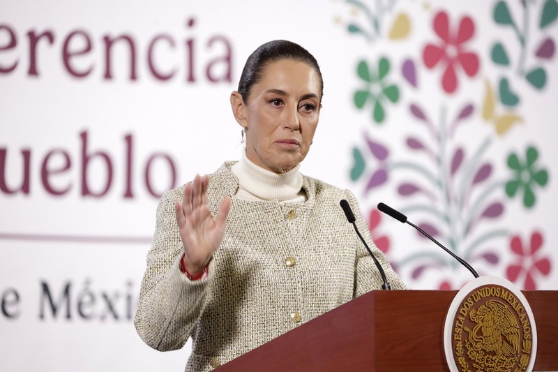 La presidenta de México, Claudia Sheinbaum, durante una conferencia de prensa matutina. Gettyimages.ru