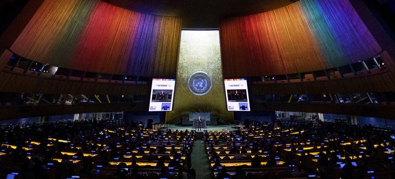 Foto de la ONU/ Manuel Elías El evento "Momento Objetivos de Desarrollo Sostenible 2026" se celebró en el Salón de la Asamblea General de las ONU .