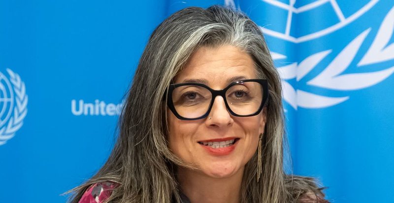 Foto de la ONU/Mark Garten. Francesca Albanese, Relatora Especial sobre la situación de los derechos humanos en el Territorio Palestino ocupado desde 1967.